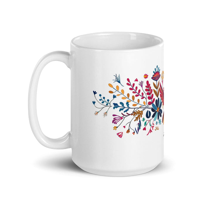 Ainara Exclusive Name Art Piece Home Office Work Coffee Mug Mexican Spanish Pride Gift Cup One-Of-A-Kind Calligraphy White Glossy Mug | A1 Mexicada