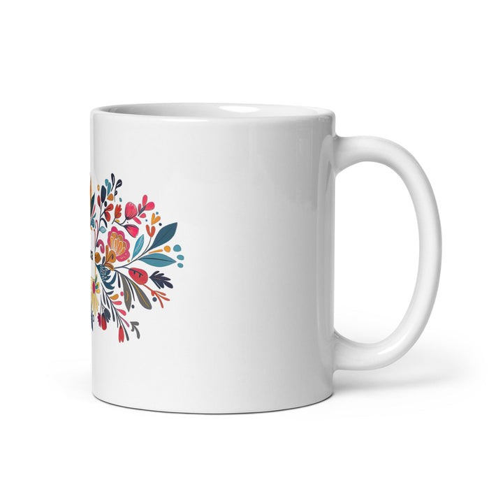 Ainara Exclusive Name Art Piece Home Office Work Coffee Mug Mexican Spanish Pride Gift Cup One - Of - A - Kind Calligraphy White Glossy Mug | A6 - Mexicada