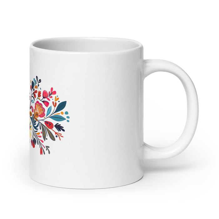 Ainara Exclusive Name Art Piece Home Office Work Coffee Mug Mexican Spanish Pride Gift Cup One - Of - A - Kind Calligraphy White Glossy Mug | A6 - Mexicada