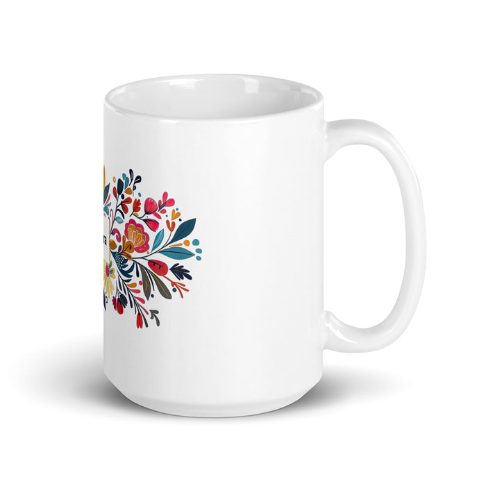 Ainara Exclusive Name Art Piece Home Office Work Coffee Mug Mexican Spanish Pride Gift Cup One - Of - A - Kind Calligraphy White Glossy Mug | A6 - Mexicada