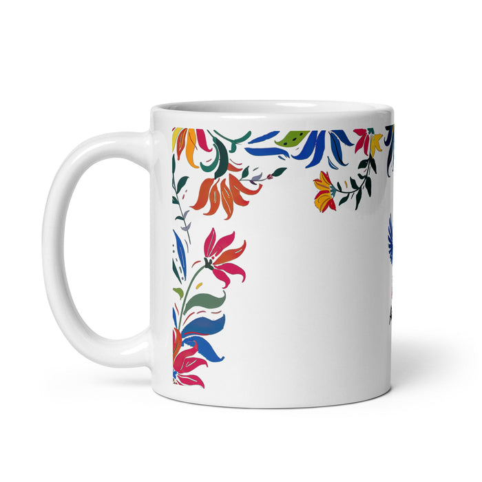 Ainara Exclusive Name Art Piece Home Office Work Coffee Mug Mexican Spanish Pride Gift Cup One - Of - A - Kind Calligraphy White Glossy Mug | A7 - Mexicada