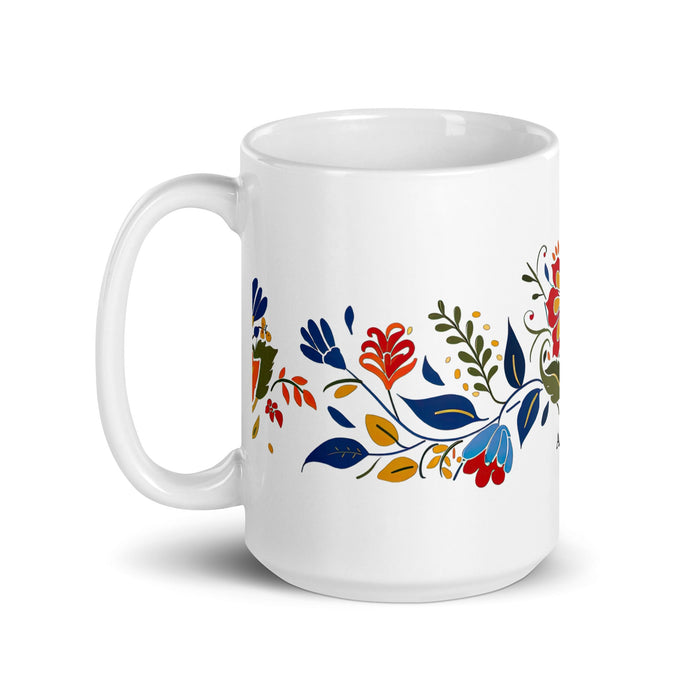 Ainara Exclusive Name Art Piece Home Office Work Coffee Mug Mexican Spanish Pride Gift Cup One - Of - A - Kind Calligraphy White Glossy Mug | A8 - Mexicada