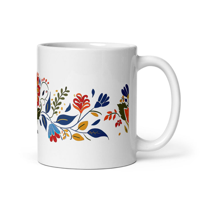 Ainara Exclusive Name Art Piece Home Office Work Coffee Mug Mexican Spanish Pride Gift Cup One-Of-A-Kind Calligraphy White Glossy Mug | A8 Mexicada 11 oz