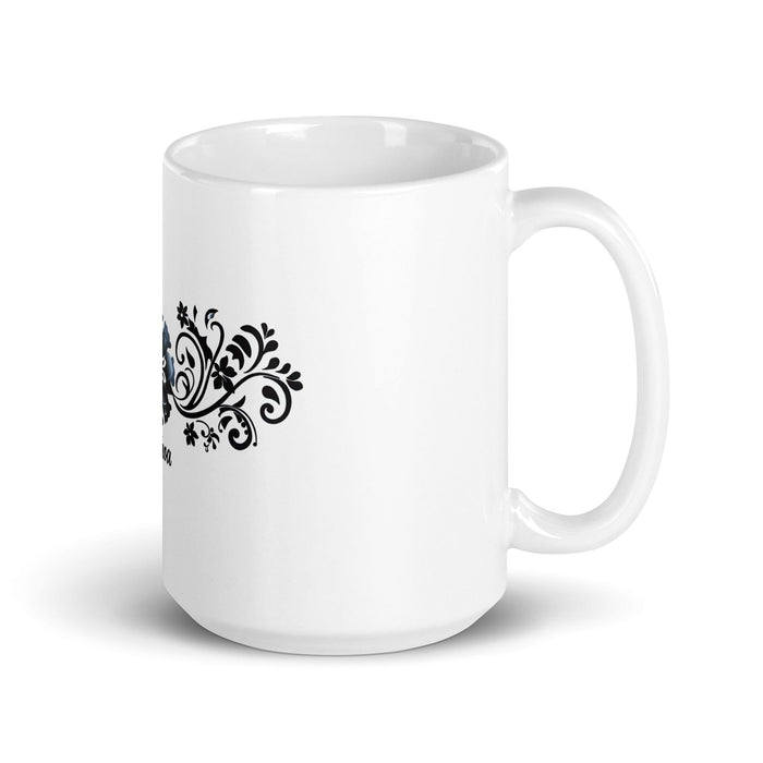 Ainhoa Exclusive Name Art Piece Home Office Work Coffee Mug Mexican Spanish Pride Gift Cup One-Of-A-Kind Calligraphy White Glossy Mug | A12 Mexicada 15 oz