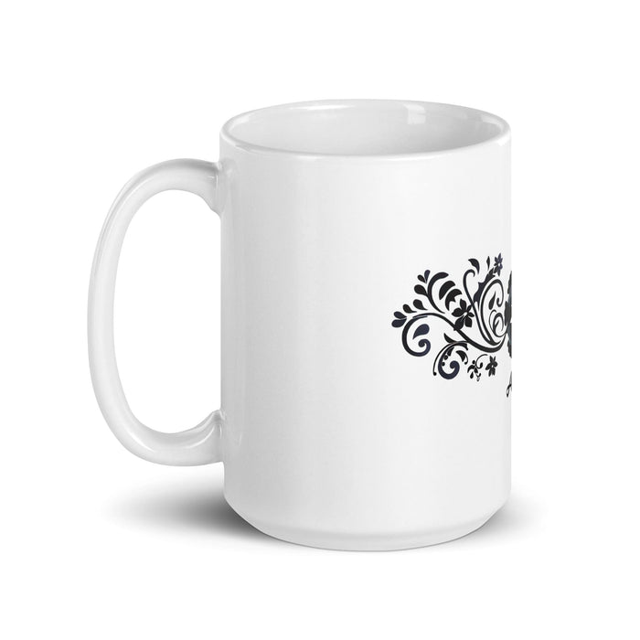 Ainhoa Exclusive Name Art Piece Home Office Work Coffee Mug Mexican Spanish Pride Gift Cup One-Of-A-Kind Calligraphy White Glossy Mug | A12 Mexicada