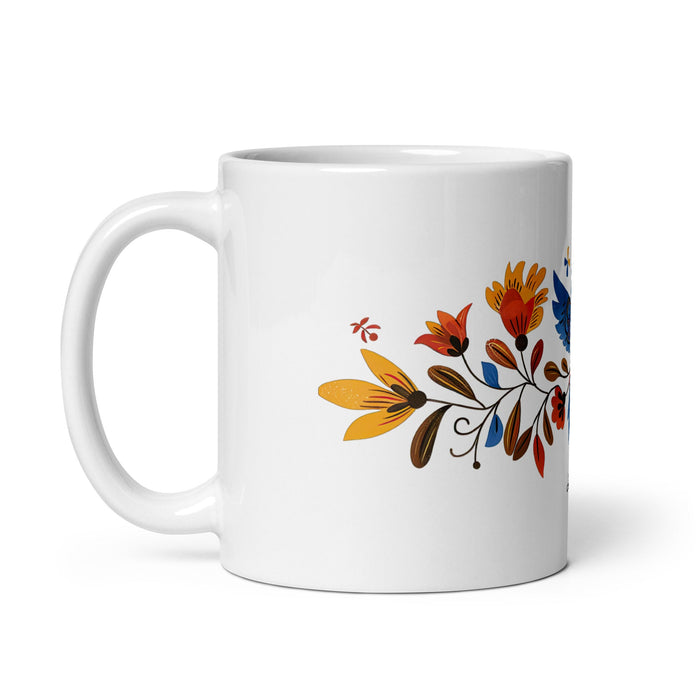 Ainhoa Exclusive Name Art Piece Home Office Work Coffee Mug Mexican Spanish Pride Gift Cup One - Of - A - Kind Calligraphy White Glossy Mug | A13 - Mexicada