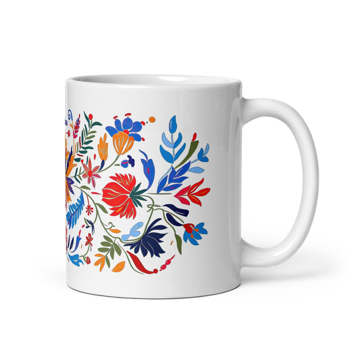 Ainhoa Exclusive Name Art Piece Home Office Work Coffee Mug Mexican Spanish Pride Gift Cup One - Of - A - Kind Calligraphy White Glossy Mug | A18 - Mexicada