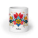 Ainhoa Exclusive Name Art Piece Home Office Work Coffee Mug Mexican Spanish Pride Gift Cup One - Of - A - Kind Calligraphy White Glossy Mug | A2 - Mexicada