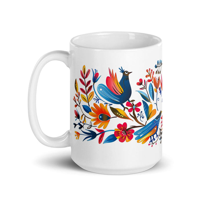 Ainhoa Exclusive Name Art Piece Home Office Work Coffee Mug Mexican Spanish Pride Gift Cup One-Of-A-Kind Calligraphy White Glossy Mug | A9 Mexicada