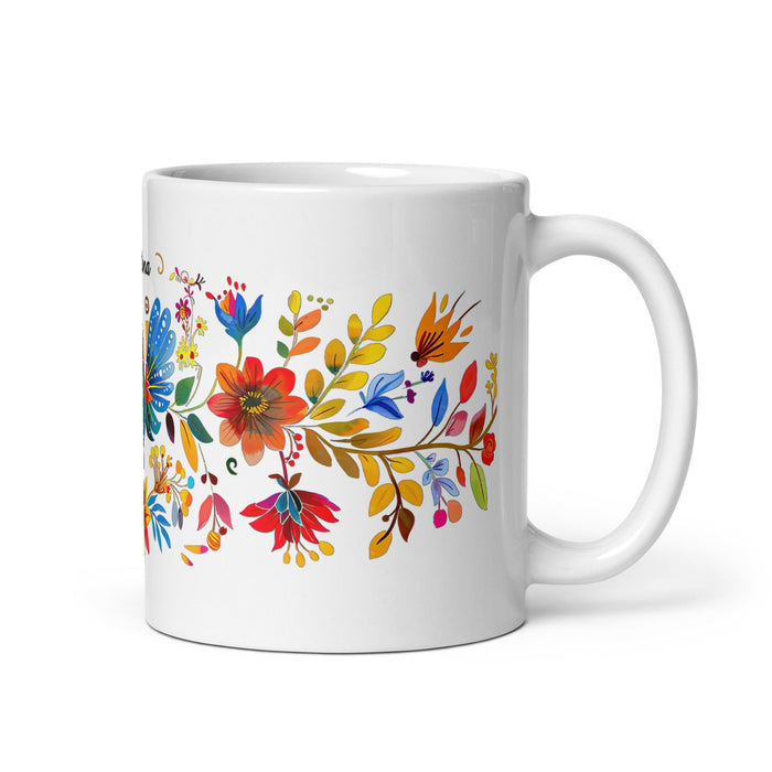 Aitana Exclusive Name Art Piece Home Office Work Coffee Mug Mexican Spanish Pride Gift Cup One - Of - A - Kind Calligraphy White Glossy Mug | A1 - Mexicada