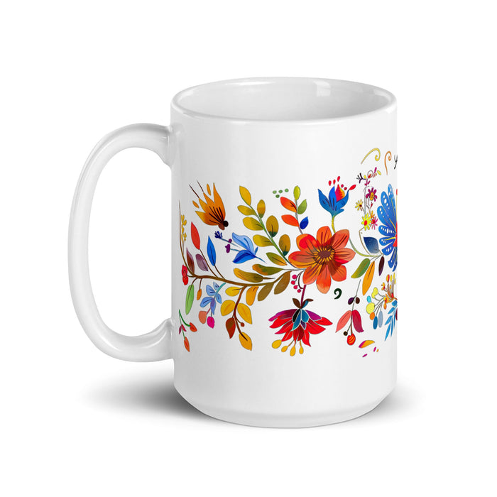 Aitana Exclusive Name Art Piece Home Office Work Coffee Mug Mexican Spanish Pride Gift Cup One - Of - A - Kind Calligraphy White Glossy Mug | A1 - Mexicada