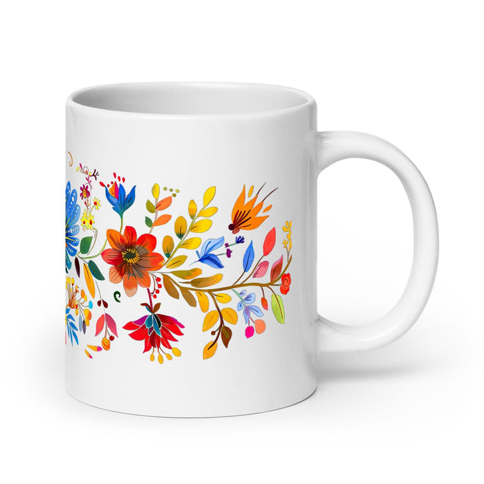 Aitana Exclusive Name Art Piece Home Office Work Coffee Mug Mexican Spanish Pride Gift Cup One-Of-A-Kind Calligraphy White Glossy Mug | A1 Mexicada 20 oz