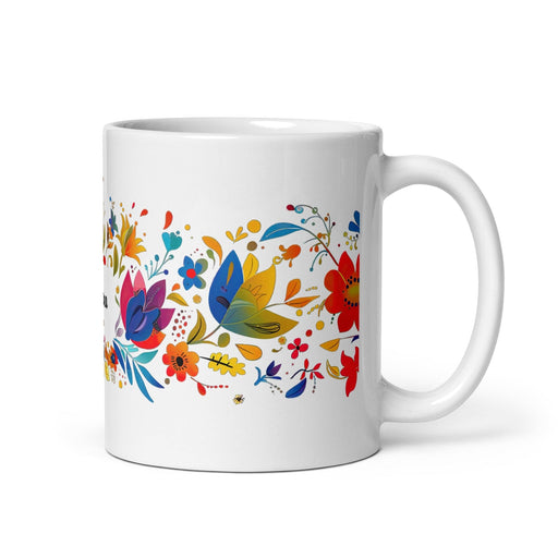 Aitana Exclusive Name Art Piece Home Office Work Coffee Mug Mexican Spanish Pride Gift Cup One-Of-A-Kind Calligraphy White Glossy Mug | A13 Mexicada 11 oz