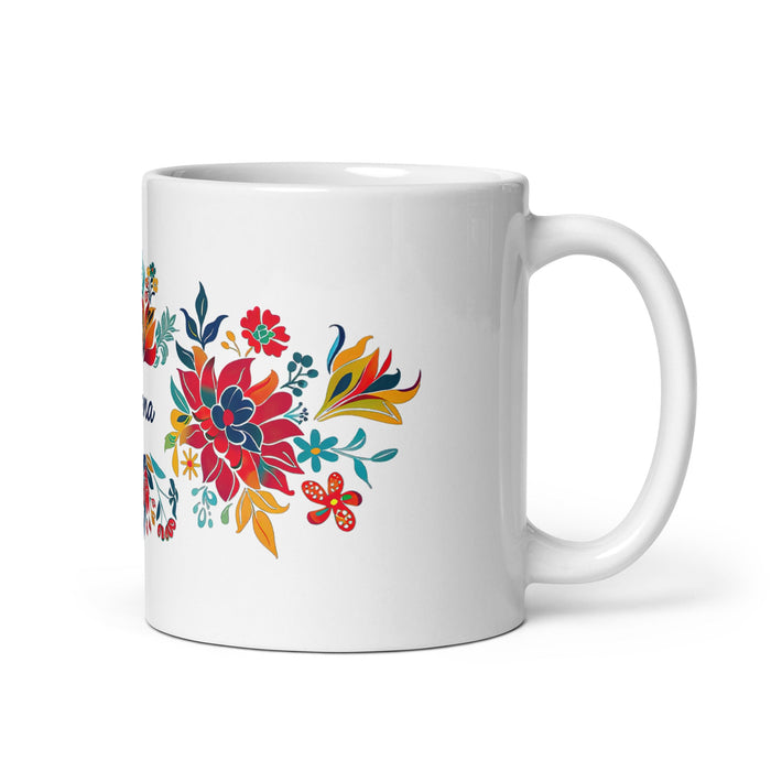 Aitana Exclusive Name Art Piece Home Office Work Coffee Mug Mexican Spanish Pride Gift Cup One - Of - A - Kind Calligraphy White Glossy Mug | A15 - Mexicada