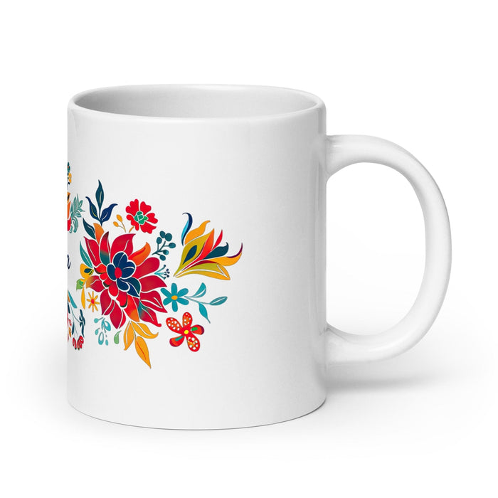 Aitana Exclusive Name Art Piece Home Office Work Coffee Mug Mexican Spanish Pride Gift Cup One-Of-A-Kind Calligraphy White Glossy Mug | A15 Mexicada 20 oz