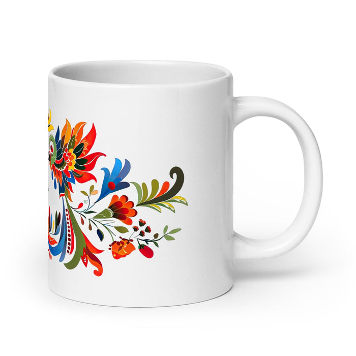 Aitana Exclusive Name Art Piece Home Office Work Coffee Mug Mexican Spanish Pride Gift Cup One-Of-A-Kind Calligraphy White Glossy Mug | A16 Mexicada 20 oz