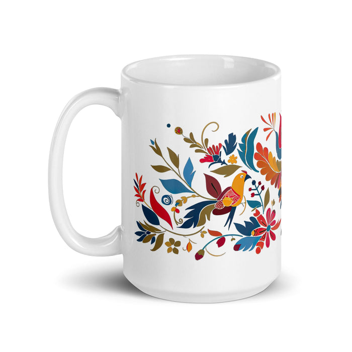 Aitana Exclusive Name Art Piece Home Office Work Coffee Mug Mexican Spanish Pride Gift Cup One - Of - A - Kind Calligraphy White Glossy Mug | A17 - Mexicada