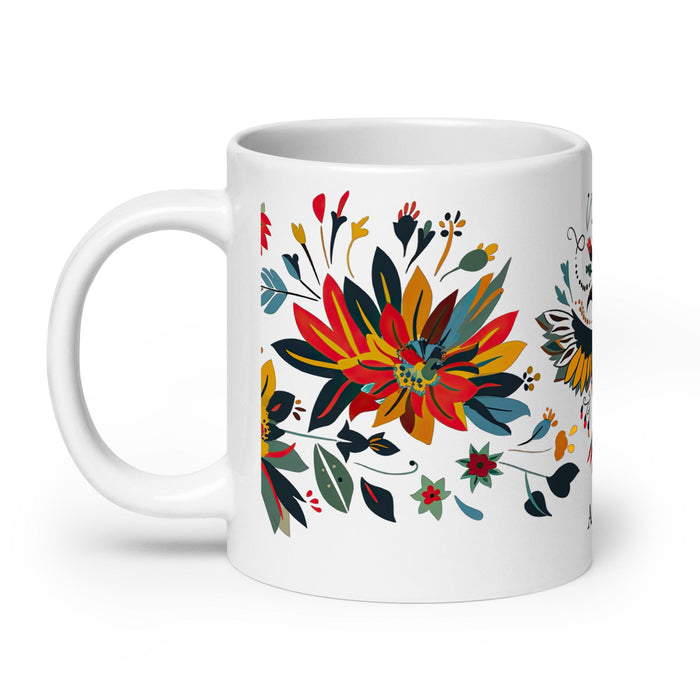 Aitana Exclusive Name Art Piece Home Office Work Coffee Mug Mexican Spanish Pride Gift Cup One - Of - A - Kind Calligraphy White Glossy Mug | A19 - Mexicada