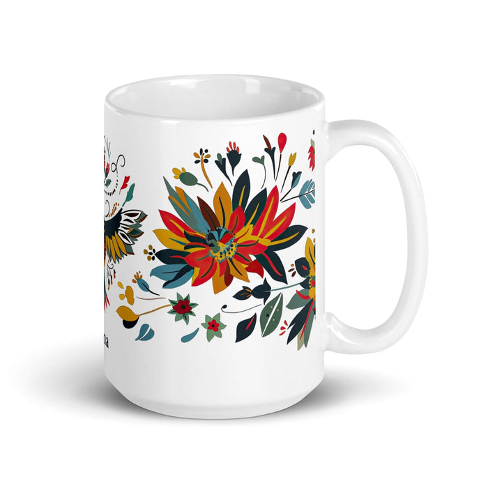 Aitana Exclusive Name Art Piece Home Office Work Coffee Mug Mexican Spanish Pride Gift Cup One-Of-A-Kind Calligraphy White Glossy Mug | A19 Mexicada 15 oz