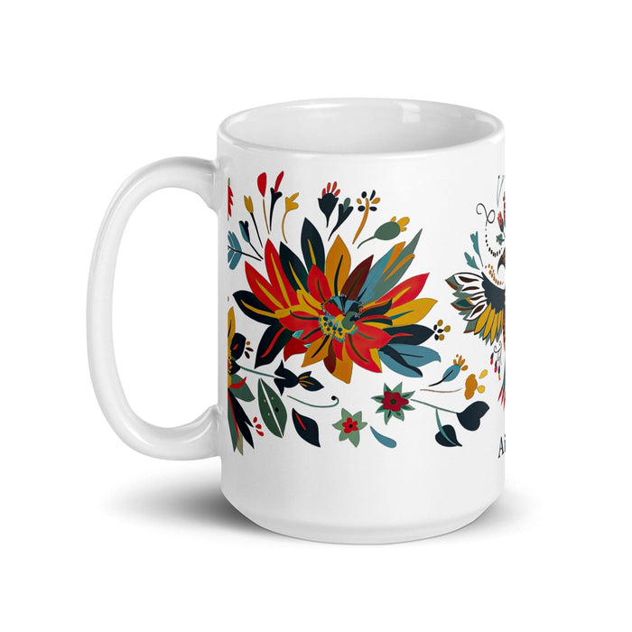 Aitana Exclusive Name Art Piece Home Office Work Coffee Mug Mexican Spanish Pride Gift Cup One-Of-A-Kind Calligraphy White Glossy Mug | A19 Mexicada