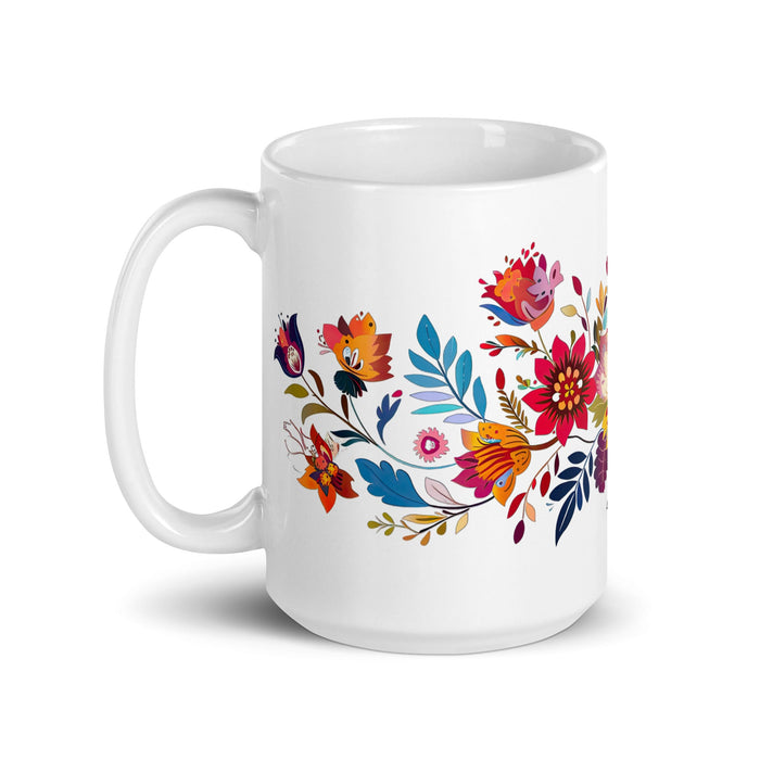 Aitana Exclusive Name Art Piece Home Office Work Coffee Mug Mexican Spanish Pride Gift Cup One - Of - A - Kind Calligraphy White Glossy Mug | A21 - Mexicada