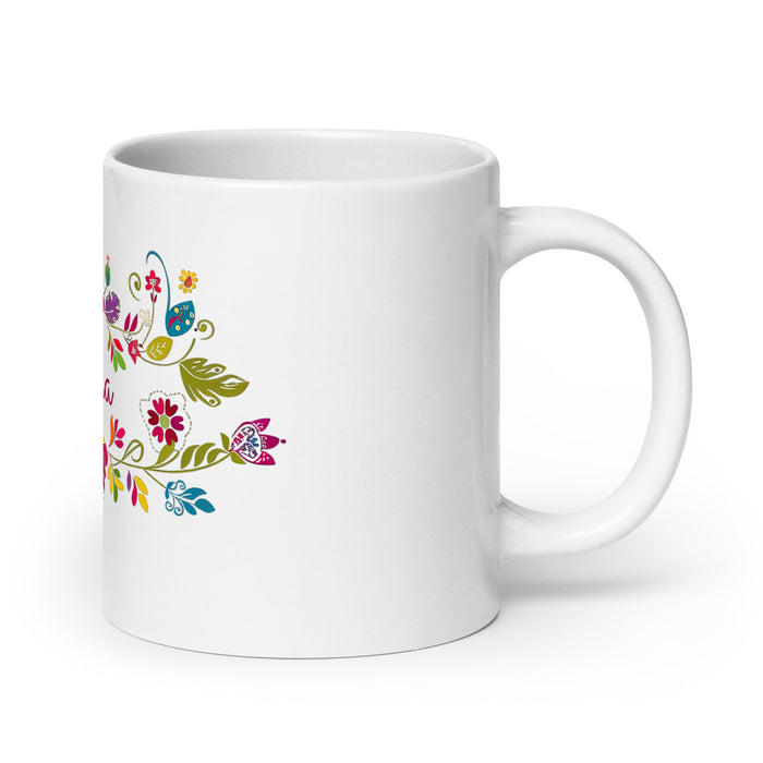 Aitana Exclusive Name Art Piece Home Office Work Coffee Mug Mexican Spanish Pride Gift Cup One - Of - A - Kind Calligraphy White Glossy Mug | A22 - Mexicada