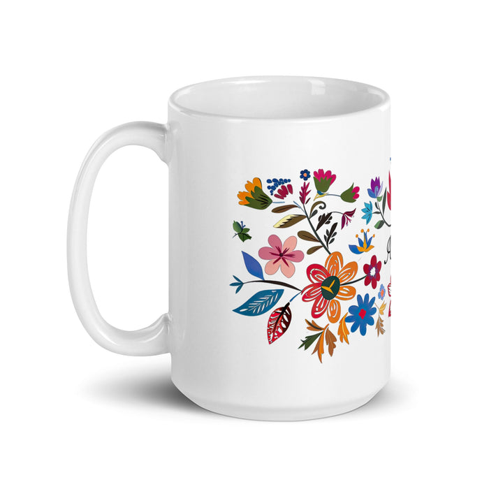 Aitana Exclusive Name Art Piece Home Office Work Coffee Mug Mexican Spanish Pride Gift Cup One - Of - A - Kind Calligraphy White Glossy Mug | A23 - Mexicada