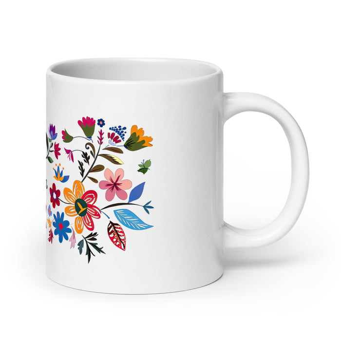 Aitana Exclusive Name Art Piece Home Office Work Coffee Mug Mexican Spanish Pride Gift Cup One - Of - A - Kind Calligraphy White Glossy Mug | A23 - Mexicada