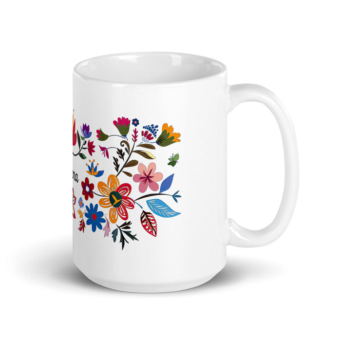 Aitana Exclusive Name Art Piece Home Office Work Coffee Mug Mexican Spanish Pride Gift Cup One - Of - A - Kind Calligraphy White Glossy Mug | A23 - Mexicada