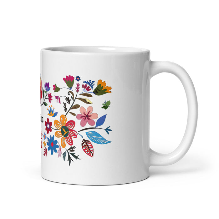 Aitana Exclusive Name Art Piece Home Office Work Coffee Mug Mexican Spanish Pride Gift Cup One - Of - A - Kind Calligraphy White Glossy Mug | A23 - Mexicada