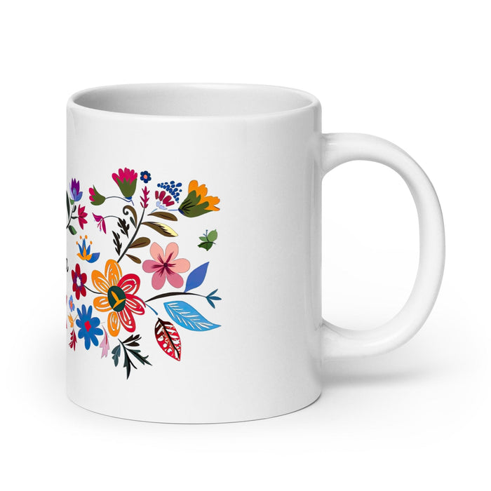 Aitana Exclusive Name Art Piece Home Office Work Coffee Mug Mexican Spanish Pride Gift Cup One-Of-A-Kind Calligraphy White Glossy Mug | A23 Mexicada 20 oz