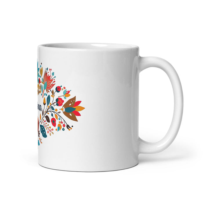 Aitana Exclusive Name Art Piece Home Office Work Coffee Mug Mexican Spanish Pride Gift Cup One - Of - A - Kind Calligraphy White Glossy Mug | A25 - Mexicada