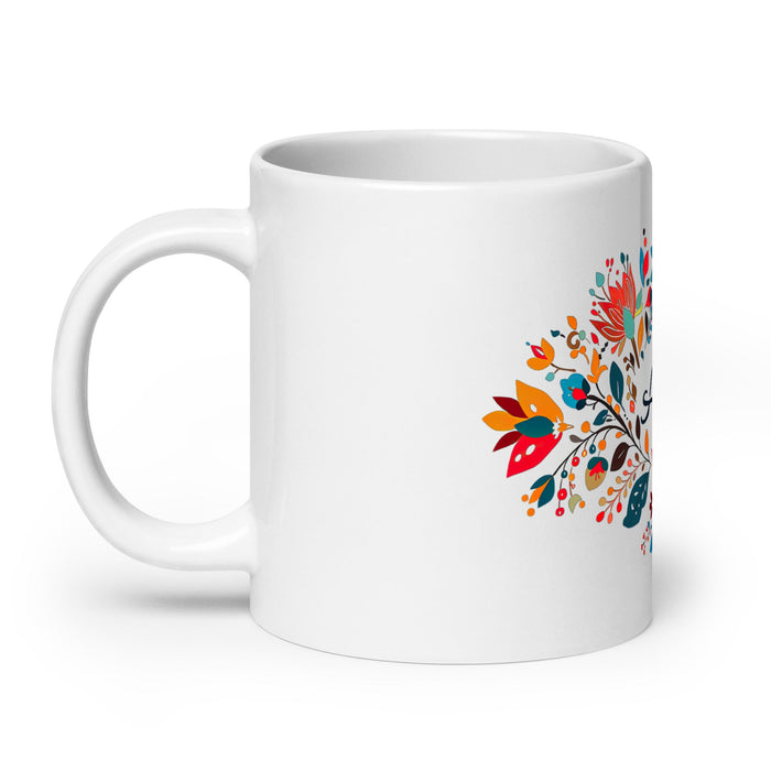 Aitana Exclusive Name Art Piece Home Office Work Coffee Mug Mexican Spanish Pride Gift Cup One - Of - A - Kind Calligraphy White Glossy Mug | A25 - Mexicada