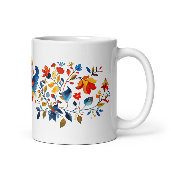 Aitana Exclusive Name Art Piece Home Office Work Coffee Mug Mexican Spanish Pride Gift Cup One - Of - A - Kind Calligraphy White Glossy Mug | A26 - Mexicada