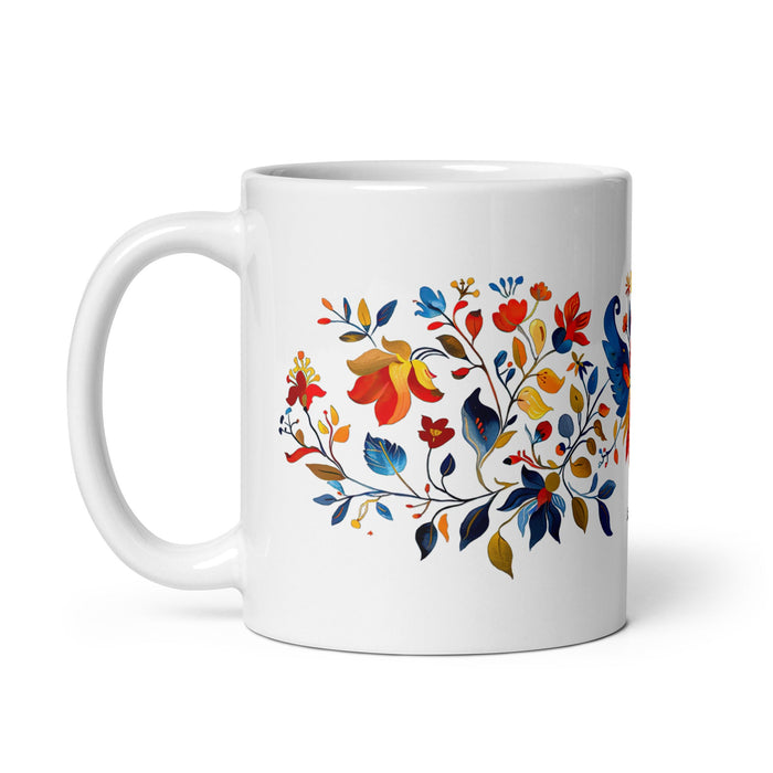 Aitana Exclusive Name Art Piece Home Office Work Coffee Mug Mexican Spanish Pride Gift Cup One - Of - A - Kind Calligraphy White Glossy Mug | A26 - Mexicada