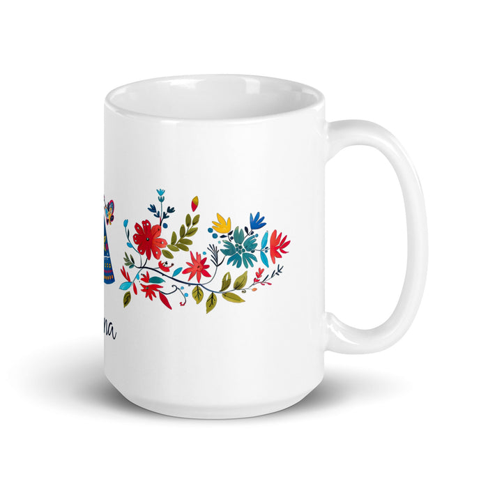 Aitana Exclusive Name Art Piece Home Office Work Coffee Mug Mexican Spanish Pride Gift Cup One - Of - A - Kind Calligraphy White Glossy Mug | A27 - Mexicada