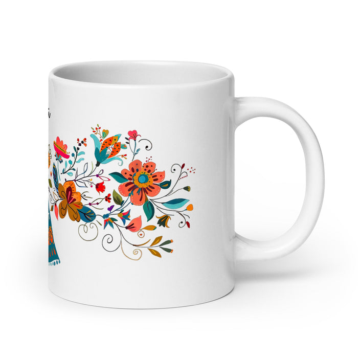 Aitana Exclusive Name Art Piece Home Office Work Coffee Mug Mexican Spanish Pride Gift Cup One - Of - A - Kind Calligraphy White Glossy Mug | A28 - Mexicada