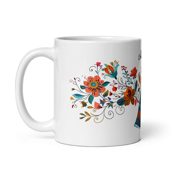 Aitana Exclusive Name Art Piece Home Office Work Coffee Mug Mexican Spanish Pride Gift Cup One-Of-A-Kind Calligraphy White Glossy Mug | A28 Mexicada