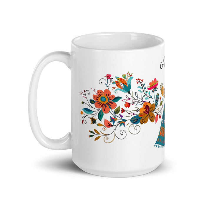 Aitana Exclusive Name Art Piece Home Office Work Coffee Mug Mexican Spanish Pride Gift Cup One-Of-A-Kind Calligraphy White Glossy Mug | A28 Mexicada