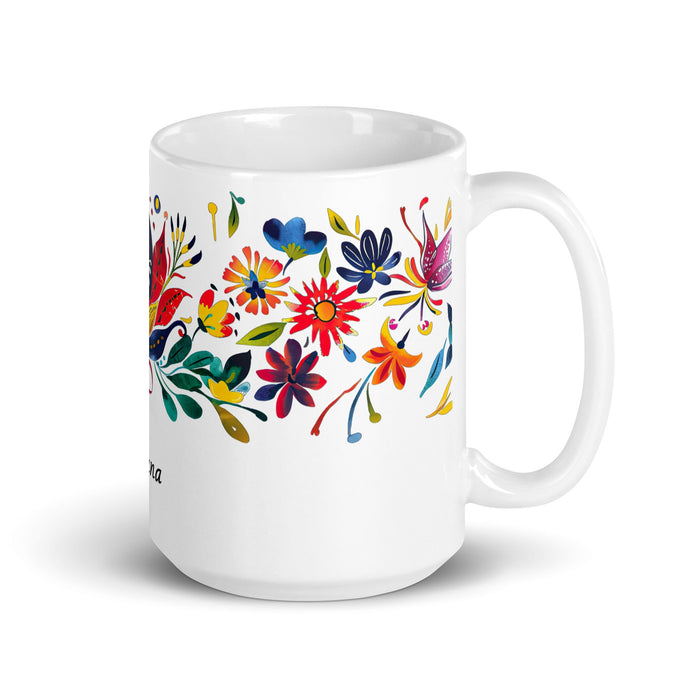 Aitana Exclusive Name Art Piece Home Office Work Coffee Mug Mexican Spanish Pride Gift Cup One - Of - A - Kind Calligraphy White Glossy Mug | A3 - Mexicada