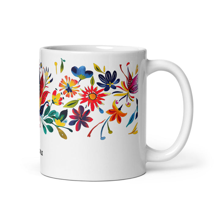 Aitana Exclusive Name Art Piece Home Office Work Coffee Mug Mexican Spanish Pride Gift Cup One - Of - A - Kind Calligraphy White Glossy Mug | A3 - Mexicada