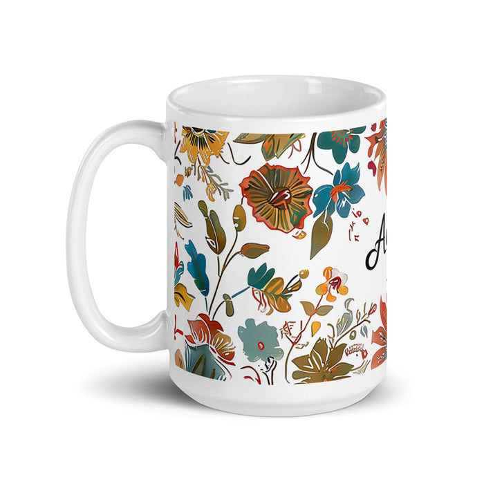 Aitana Exclusive Name Art Piece Home Office Work Coffee Mug Mexican Spanish Pride Gift Cup One - Of - A - Kind Calligraphy White Glossy Mug | A30 - Mexicada