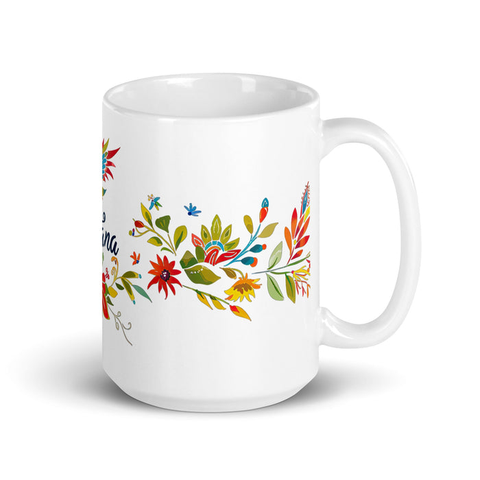 Aitana Exclusive Name Art Piece Home Office Work Coffee Mug Mexican Spanish Pride Gift Cup One - Of - A - Kind Calligraphy White Glossy Mug | A31 - Mexicada