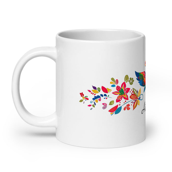 Aitana Exclusive Name Art Piece Home Office Work Coffee Mug Mexican Spanish Pride Gift Cup One - Of - A - Kind Calligraphy White Glossy Mug | A33 - Mexicada