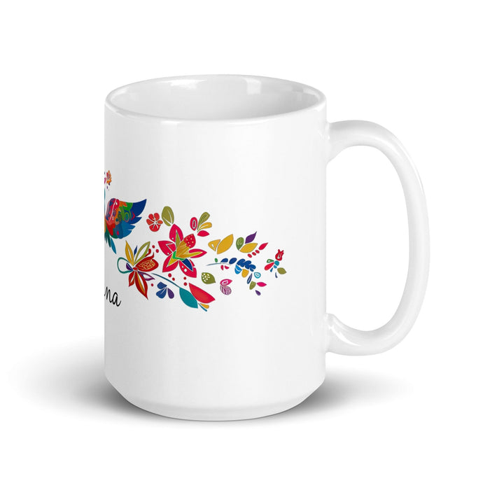 Aitana Exclusive Name Art Piece Home Office Work Coffee Mug Mexican Spanish Pride Gift Cup One-Of-A-Kind Calligraphy White Glossy Mug | A33 Mexicada 15 oz