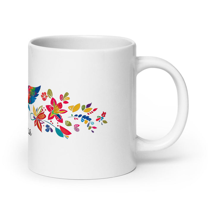 Aitana Exclusive Name Art Piece Home Office Work Coffee Mug Mexican Spanish Pride Gift Cup One-Of-A-Kind Calligraphy White Glossy Mug | A33 Mexicada 20 oz