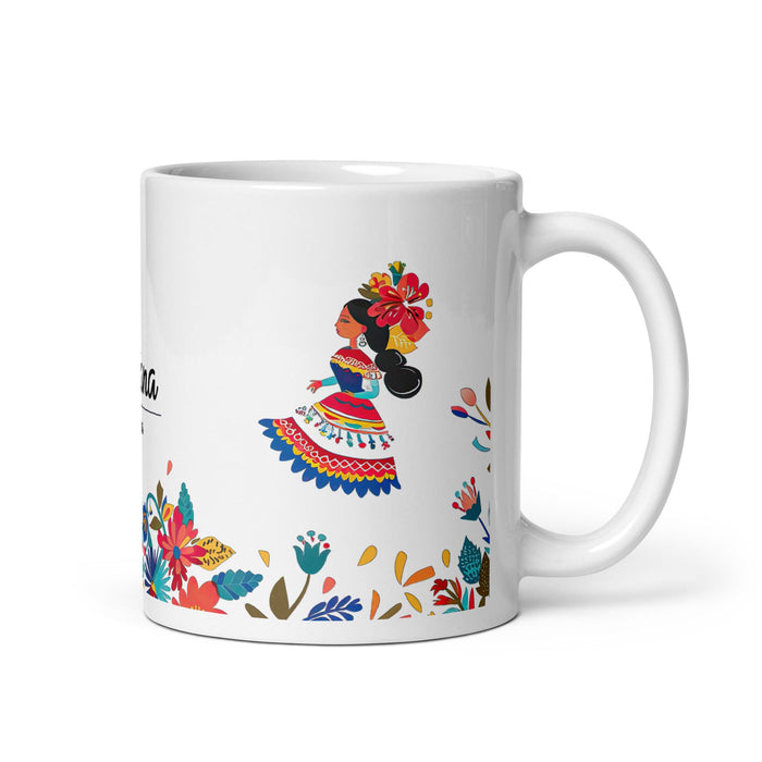 Aitana Exclusive Name Art Piece Home Office Work Coffee Mug Mexican Spanish Pride Gift Cup One - Of - A - Kind Calligraphy White Glossy Mug | A35 - Mexicada