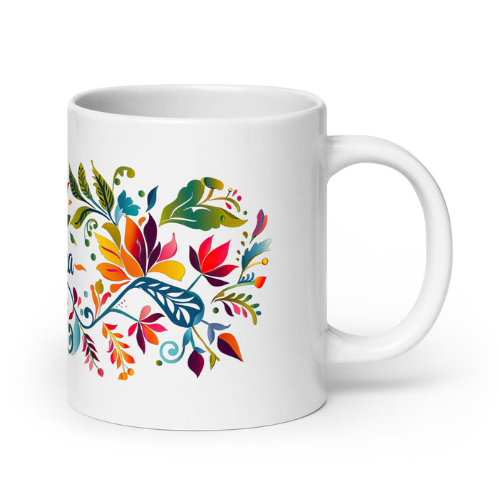 Aitana Exclusive Name Art Piece Home Office Work Coffee Mug Mexican Spanish Pride Gift Cup One - Of - A - Kind Calligraphy White Glossy Mug | A38 - Mexicada