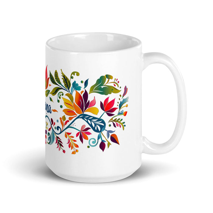 Aitana Exclusive Name Art Piece Home Office Work Coffee Mug Mexican Spanish Pride Gift Cup One-Of-A-Kind Calligraphy White Glossy Mug | A38 Mexicada 15 oz