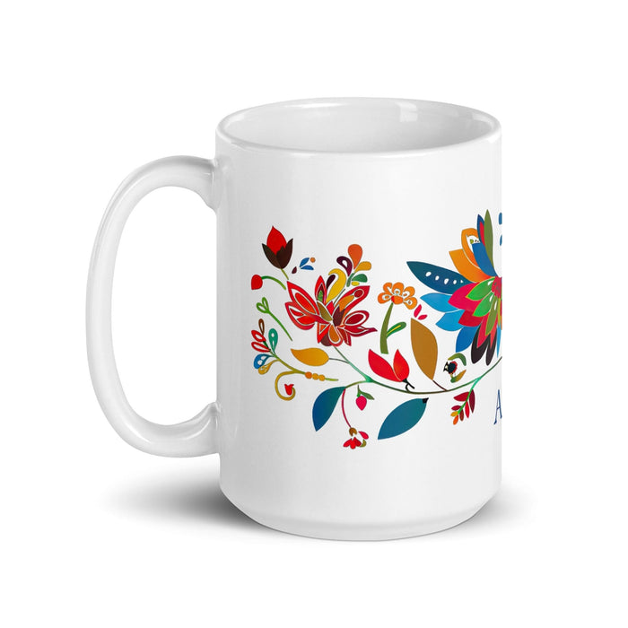 Aitana Exclusive Name Art Piece Home Office Work Coffee Mug Mexican Spanish Pride Gift Cup One-Of-A-Kind Calligraphy White Glossy Mug | A4 Mexicada